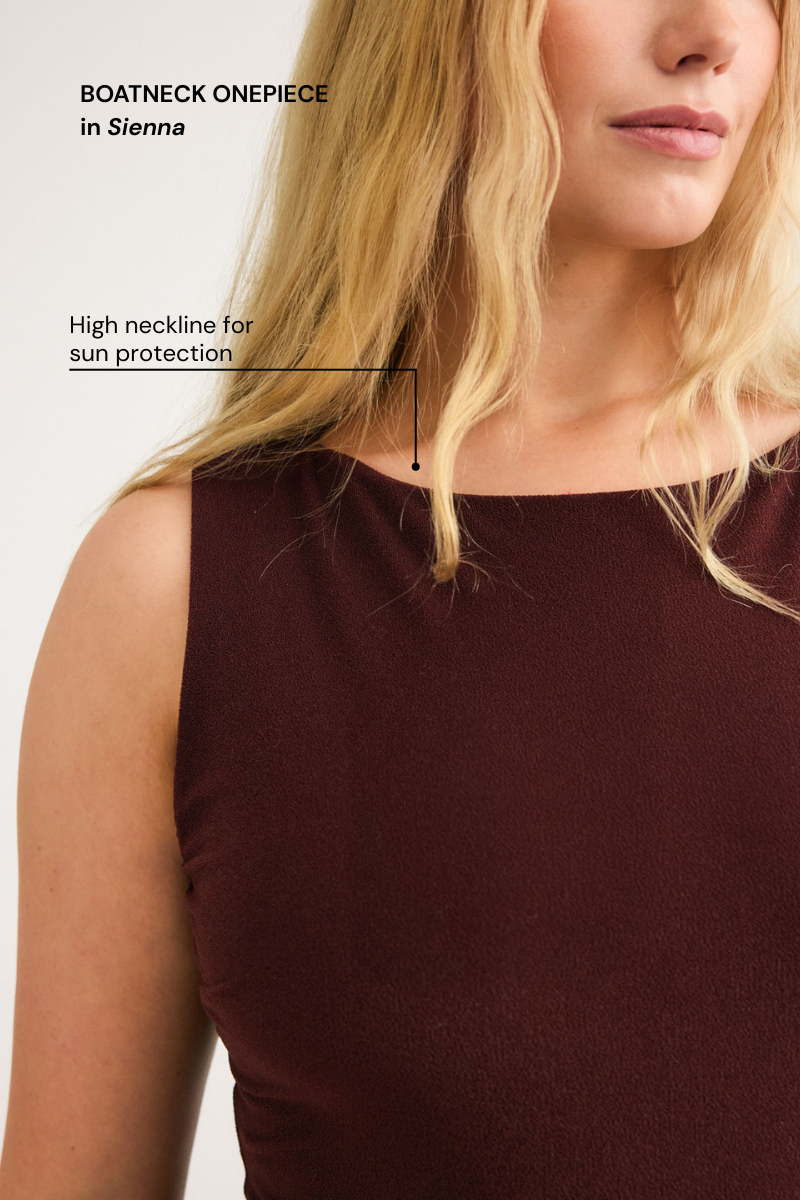 Plum Boatneck Onepiece